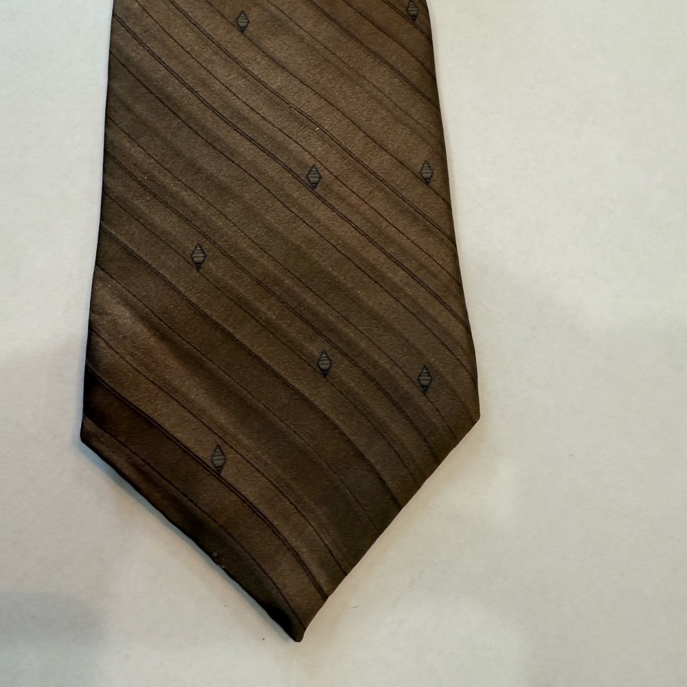DKNY Dark Brown Patterned Tie